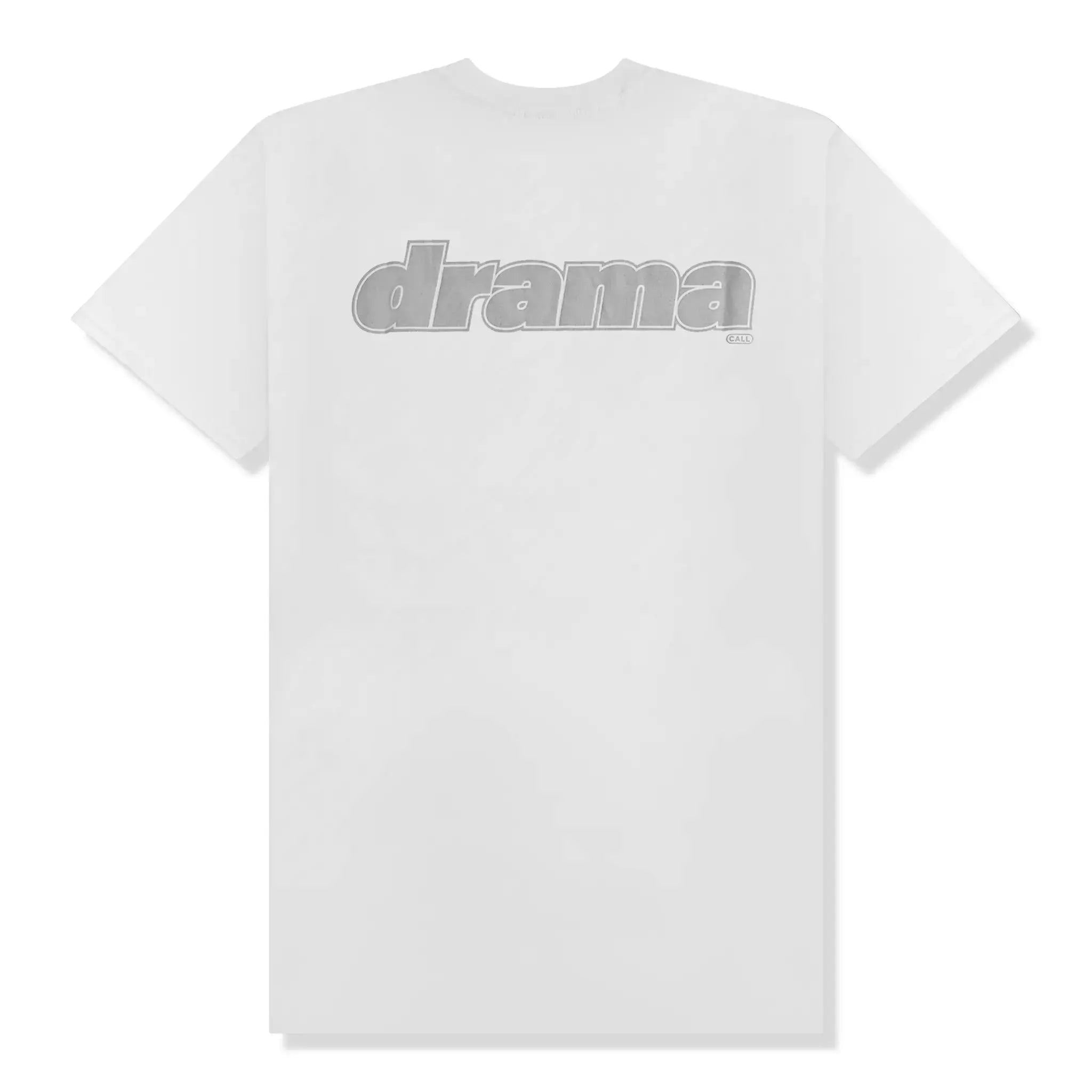 Back view of Drama Call Staple Staff White T Shirt
